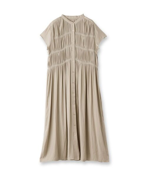 INDIVI / インディヴィ ミニ丈・ひざ丈ワンピース | 【洗える／羽織り】シャーリングワンピース | 詳細1