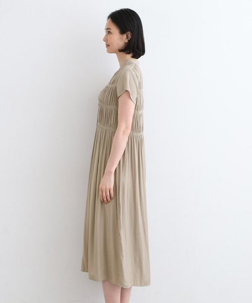 INDIVI / インディヴィ ミニ丈・ひざ丈ワンピース | 【洗える／羽織り】シャーリングワンピース | 詳細11