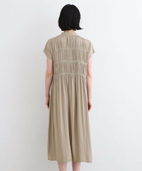 INDIVI / インディヴィ ミニ丈・ひざ丈ワンピース | 【洗える／羽織り】シャーリングワンピース | 詳細12