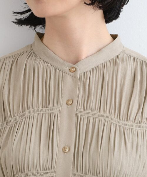 INDIVI / インディヴィ ミニ丈・ひざ丈ワンピース | 【洗える／羽織り】シャーリングワンピース | 詳細13