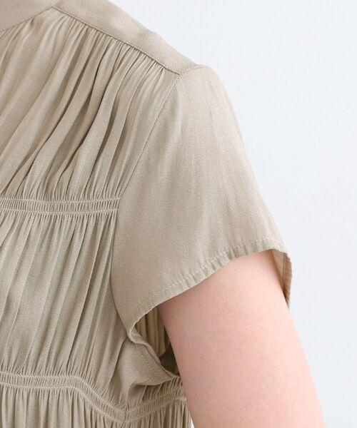 INDIVI / インディヴィ ミニ丈・ひざ丈ワンピース | 【洗える／羽織り】シャーリングワンピース | 詳細14