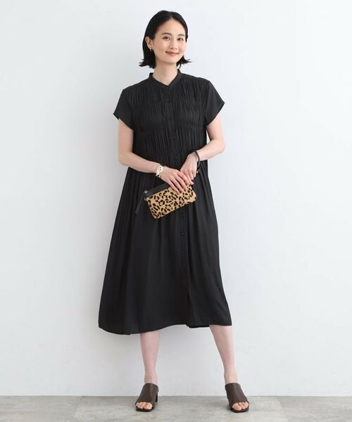 INDIVI / インディヴィ ミニ丈・ひざ丈ワンピース | 【洗える／羽織り】シャーリングワンピース | 詳細2