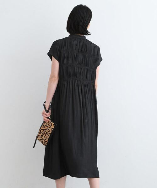 INDIVI / インディヴィ ミニ丈・ひざ丈ワンピース | 【洗える／羽織り】シャーリングワンピース | 詳細3