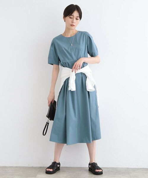 INDIVI / インディヴィ ミニ丈・ひざ丈ワンピース | 【洗える】コットンライクフォルムワンピース | 詳細10