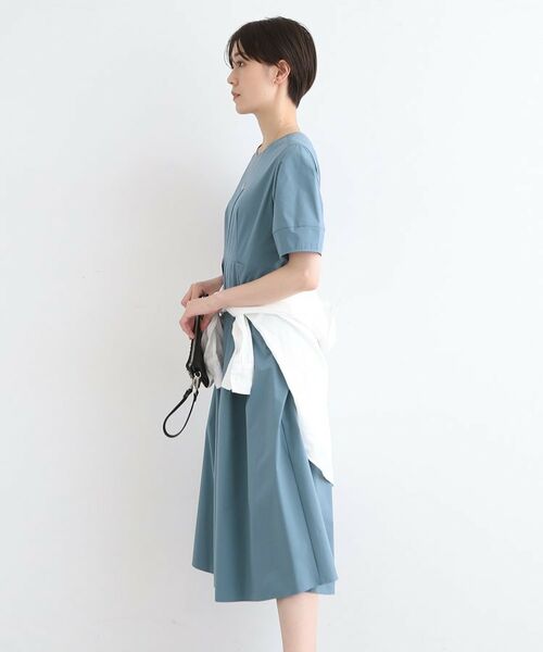 INDIVI / インディヴィ ミニ丈・ひざ丈ワンピース | 【洗える】コットンライクフォルムワンピース | 詳細11