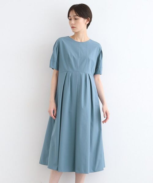 INDIVI / インディヴィ ミニ丈・ひざ丈ワンピース | 【洗える】コットンライクフォルムワンピース | 詳細14