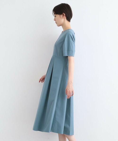 INDIVI / インディヴィ ミニ丈・ひざ丈ワンピース | 【洗える】コットンライクフォルムワンピース | 詳細15