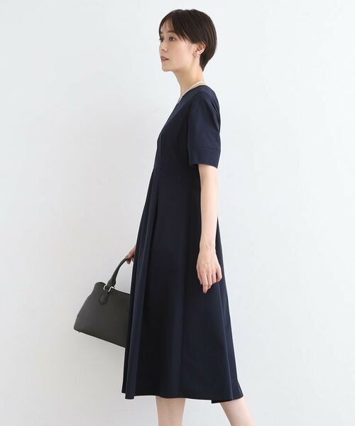 INDIVI / インディヴィ ミニ丈・ひざ丈ワンピース | 【洗える】コットンライクフォルムワンピース | 詳細3