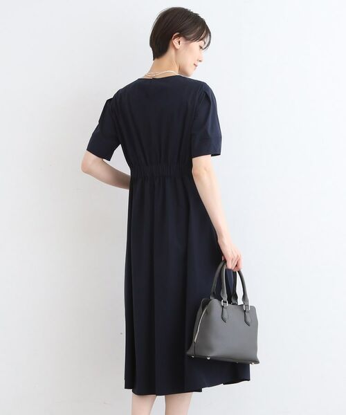INDIVI / インディヴィ ミニ丈・ひざ丈ワンピース | 【洗える】コットンライクフォルムワンピース | 詳細4