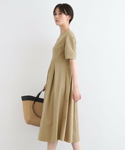 INDIVI / インディヴィ ミニ丈・ひざ丈ワンピース | 【洗える】コットンライクフォルムワンピース | 詳細7