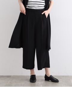 INDIVI / インディヴィ ショート・ハーフ・半端丈パンツ | 【洗える／SETUP可能】リラックスガウチョパンツ