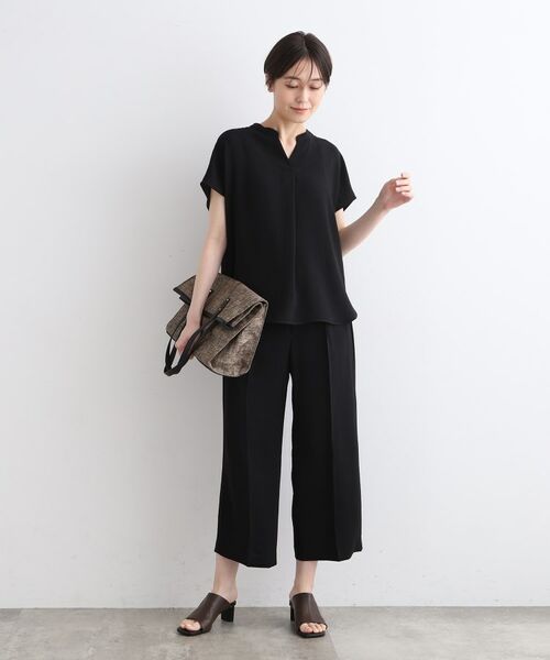 INDIVI / インディヴィ ショート・ハーフ・半端丈パンツ | 【洗える／SETUP可能】リラックスガウチョパンツ | 詳細3