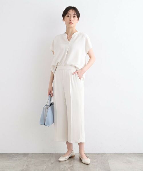 INDIVI / インディヴィ ショート・ハーフ・半端丈パンツ | 【洗える／SETUP可能】リラックスガウチョパンツ | 詳細7