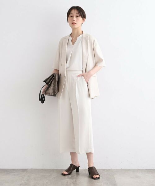 INDIVI / インディヴィ ショート・ハーフ・半端丈パンツ | 【洗える／SETUP可能】リラックスガウチョパンツ | 詳細8