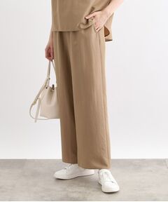 INDIVI / インディヴィ パンツ | 【洗える／SETUP可能／ワッシャー素材】ギャザーワイドパンツ