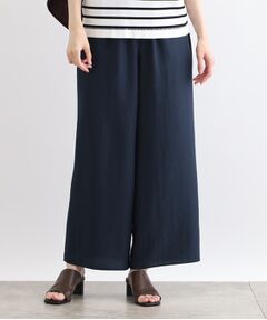 INDIVI / インディヴィ パンツ | 【洗える／SETUP可能／ワッシャー素材】ギャザーワイドパンツ