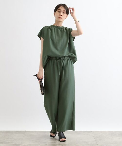 INDIVI / インディヴィ パンツ | 【洗える／SETUP可能／ワッシャー素材】ギャザーワイドパンツ | 詳細12