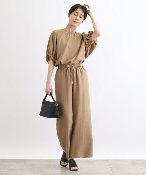 INDIVI / インディヴィ パンツ | 【洗える／SETUP可能／ワッシャー素材】ギャザーワイドパンツ | 詳細4