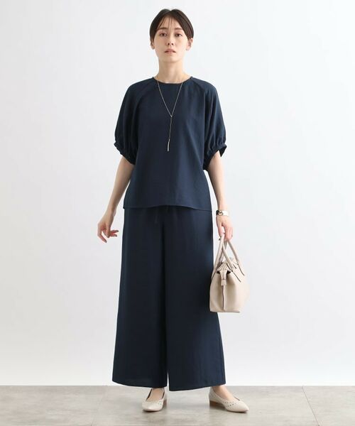 INDIVI / インディヴィ パンツ | 【洗える／SETUP可能／ワッシャー素材】ギャザーワイドパンツ | 詳細8