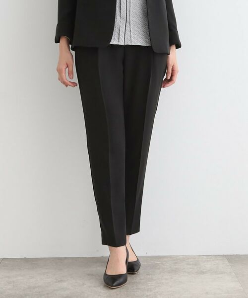 INDIVI / インディヴィ パンツ | 【洗える/定番スーツ】ストレッチタックテーパードパンツ(ネイビー(094))