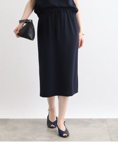 INDIVI / インディヴィ スカート | 【洗える／SETUP可能／ウエストゴム】ストレートラインスカート