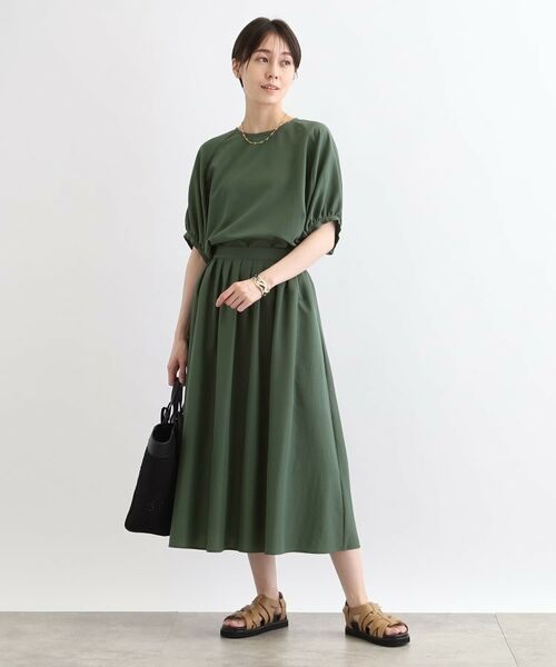 INDIVI / インディヴィ ロング・マキシ丈スカート | 【洗える/SETUP可能/ワッシャー素材】タックデザインスカート | 詳細11