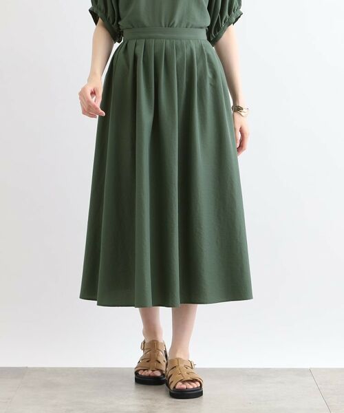 INDIVI / インディヴィ ロング・マキシ丈スカート | 【洗える/SETUP可能/ワッシャー素材】タックデザインスカート | 詳細14