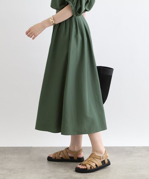 INDIVI / インディヴィ ロング・マキシ丈スカート | 【洗える/SETUP可能/ワッシャー素材】タックデザインスカート | 詳細15