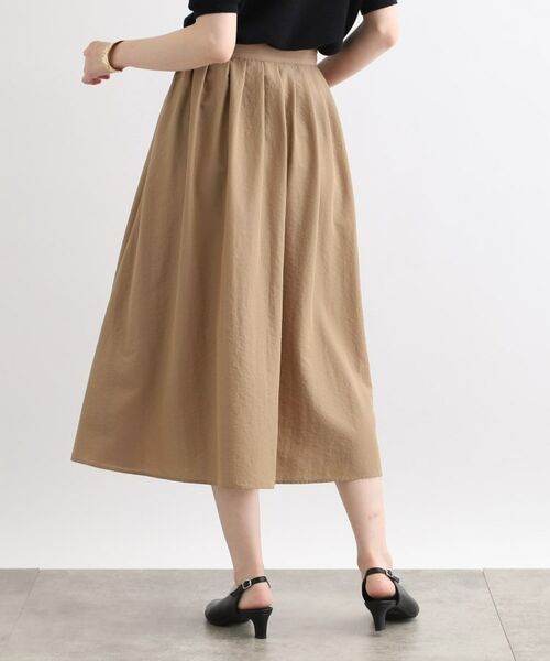 INDIVI / インディヴィ ロング・マキシ丈スカート | 【洗える/SETUP可能/ワッシャー素材】タックデザインスカート | 詳細3