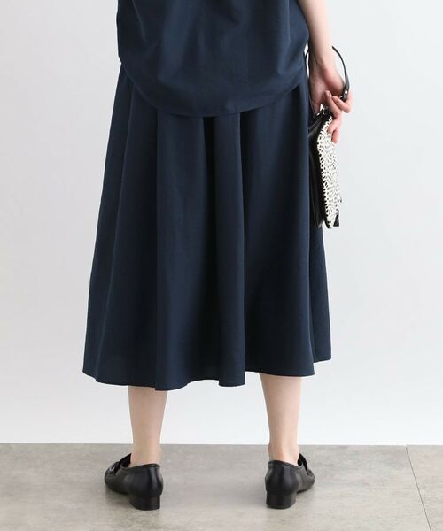 INDIVI / インディヴィ ロング・マキシ丈スカート | 【洗える/SETUP可能/ワッシャー素材】タックデザインスカート | 詳細7