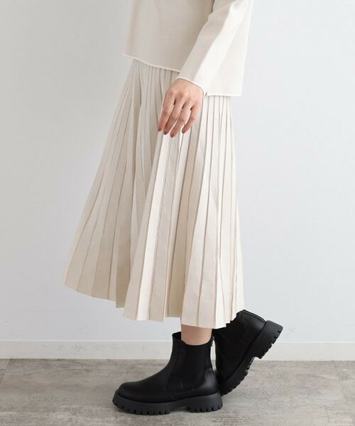 INDIVI / インディヴィ スカート | 【洗える/SETUP可能】ジャカードニットプリーツスカート | 詳細6