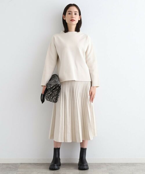 INDIVI / インディヴィ スカート | 【洗える/SETUP可能】ジャカードニットプリーツスカート | 詳細8