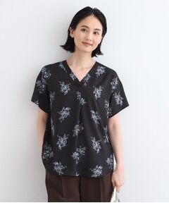 INDIVI / インディヴィ シャツ・ブラウス | 【洗える／フラワー柄】スキッパーブラウス