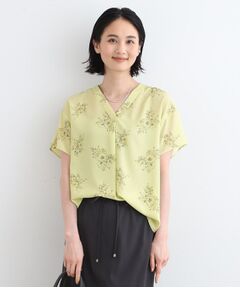 INDIVI / インディヴィ シャツ・ブラウス | 【洗える／フラワー柄】スキッパーブラウス