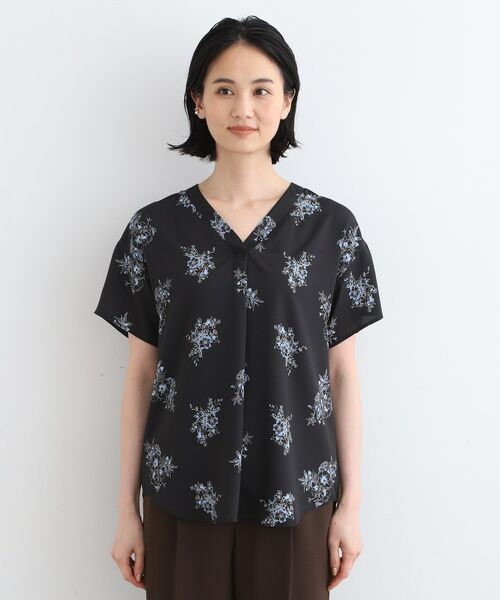 INDIVI / インディヴィ シャツ・ブラウス | 【洗える/フラワー柄】スキッパーブラウス | 詳細10