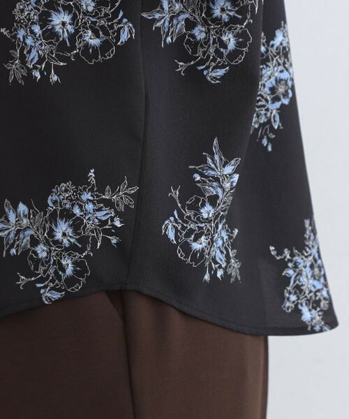 INDIVI / インディヴィ シャツ・ブラウス | 【洗える/フラワー柄】スキッパーブラウス | 詳細15