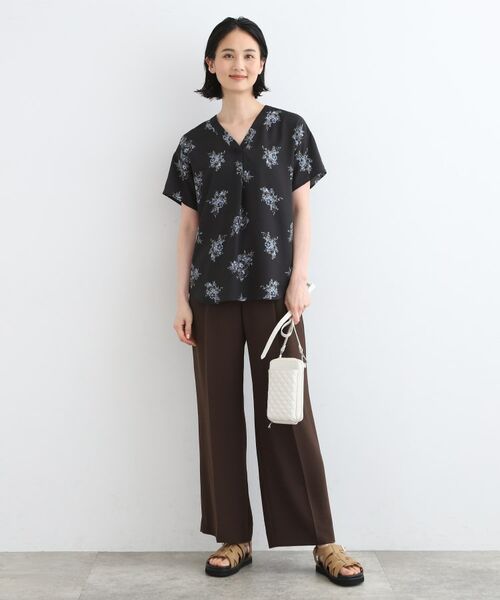 INDIVI / インディヴィ シャツ・ブラウス | 【洗える/フラワー柄】スキッパーブラウス | 詳細4