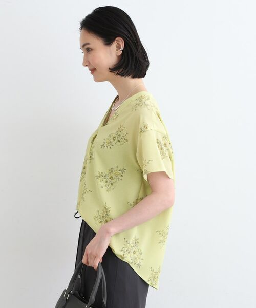 INDIVI / インディヴィ シャツ・ブラウス | 【洗える/フラワー柄】スキッパーブラウス | 詳細6