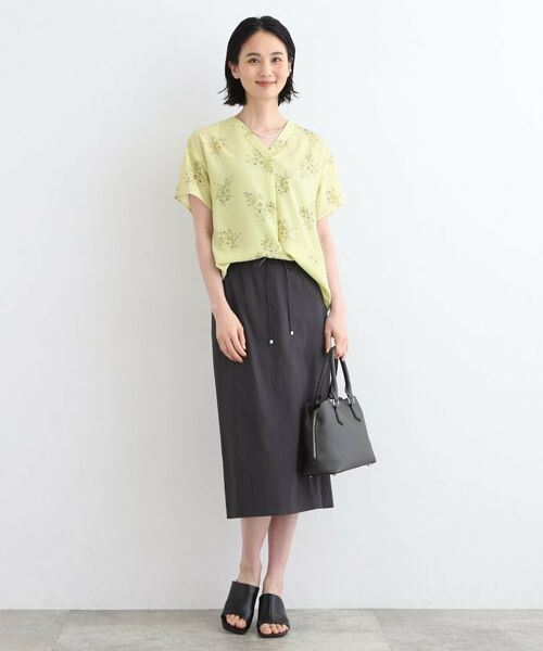 INDIVI / インディヴィ シャツ・ブラウス | 【洗える/フラワー柄】スキッパーブラウス | 詳細8