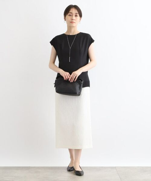 INDIVI / インディヴィ シャツ・ブラウス | 【洗える/SETUP可能/ストレッチ素材】裾シアーTブラウス | 詳細4