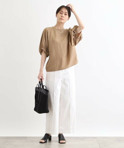 INDIVI / インディヴィ シャツ・ブラウス | 【洗える/SETUP可能/ワッシャー素材】ドルマンスリーブブラウス | 詳細3