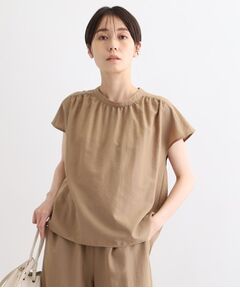 INDIVI / インディヴィ シャツ・ブラウス | 【洗える／SETUP可能／ワッシャー素材】スタンドカラーブラウス