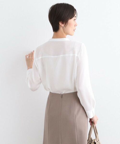 INDIVI / インディヴィ シャツ・ブラウス | 【洗える/通勤服】シアーサテンブラウス | 詳細2