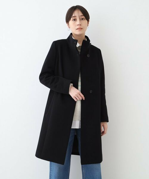 INDIVI / インディヴィ その他アウター | 【ウール100%】スタンドカラーコート(ブラック(019))