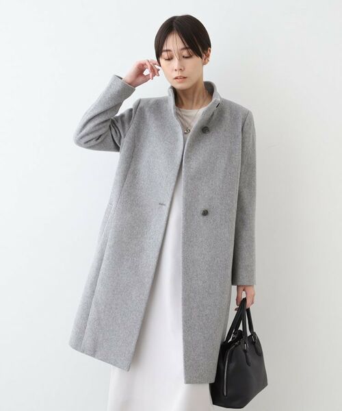 INDIVI / インディヴィ その他アウター | 【ウール100%】スタンドカラーコート(グレー(912))