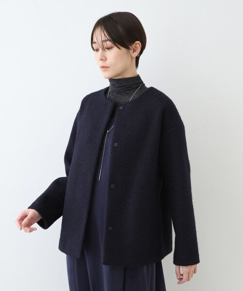 INDIVI / インディヴィ その他アウター | 【トレンド/ウール混】フェイクファーコート(ネイビー(094))