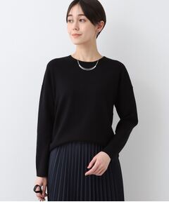 INDIVI / インディヴィ カットソー | 【洗える】スウェットライク フォルムトップス