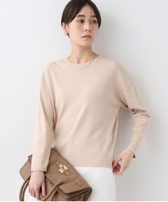 INDIVI / インディヴィ カットソー | 【洗える】スウェットライク フォルムトップス