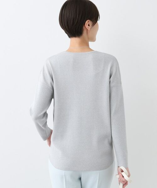 INDIVI / インディヴィ カットソー | 【洗える】スウェットライク フォルムトップス | 詳細11