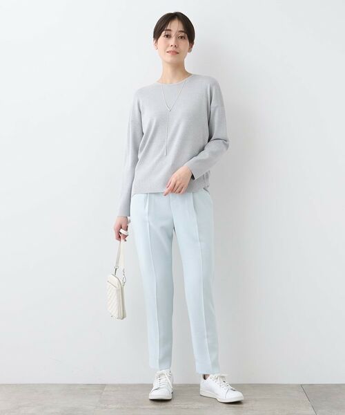 INDIVI / インディヴィ カットソー | 【洗える】スウェットライク フォルムトップス | 詳細12